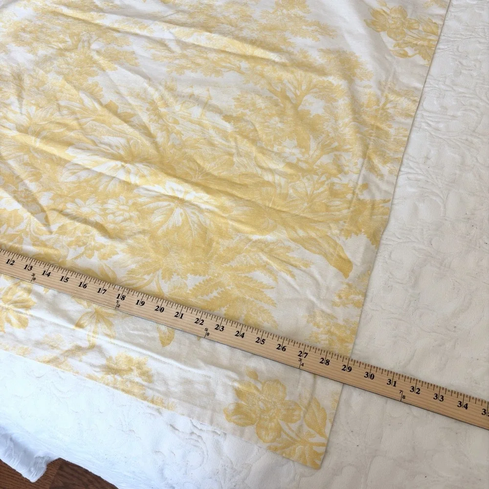 Pottery Barn Yellow Linen Cotton Matine Toile Euro Sham French Country Cottage